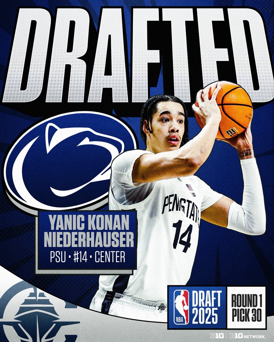 The first ever <a href="/PennStateMBB/">Penn State Men’s Basketball</a> player taken in the first round 🦁

#B1GMBBall