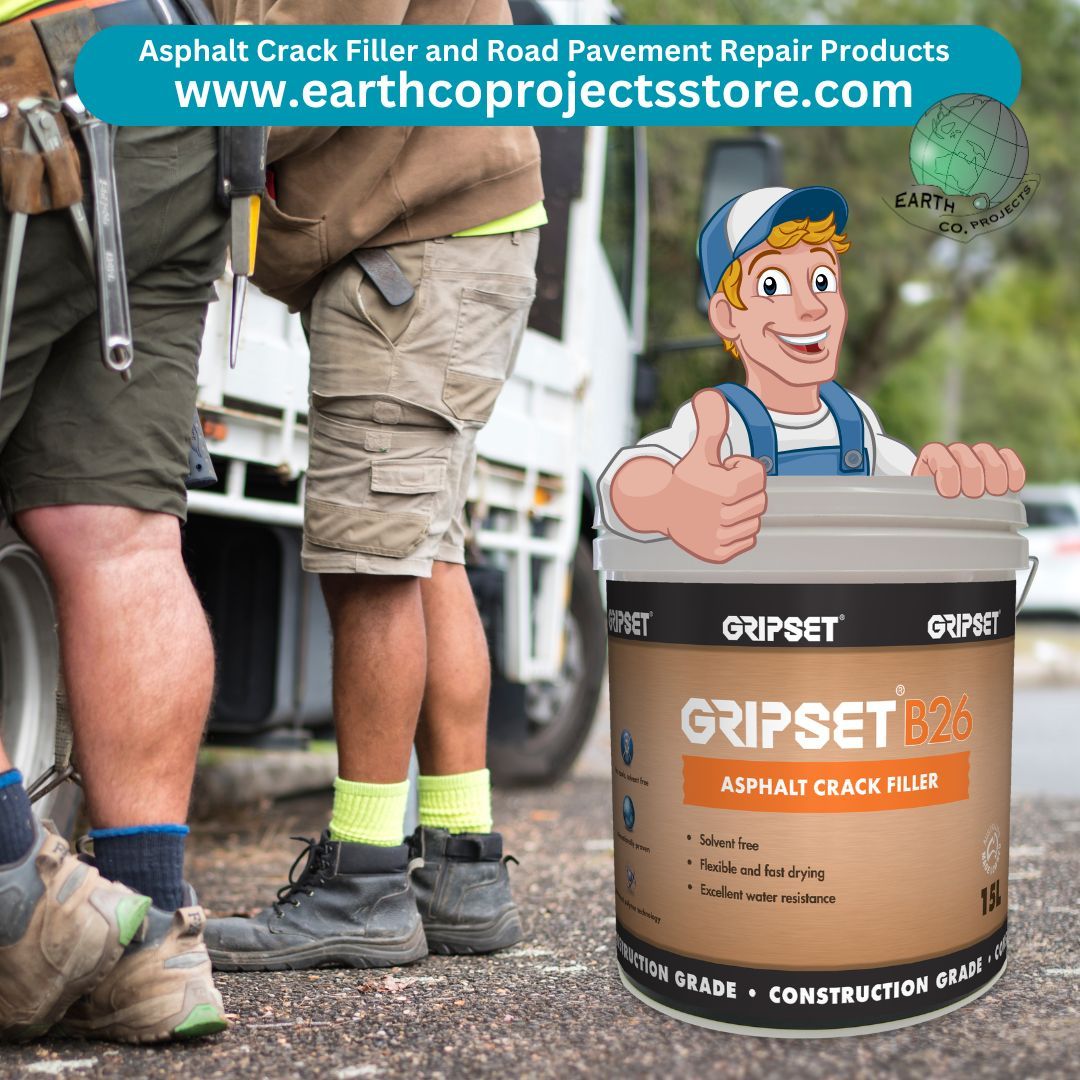 Gripset B6 is an exceptional asphalt crack sealer, designed for cold application without the need for heating. Order today at earthcoprojectsstore.com for fast delivery. #tradies #councils #roads