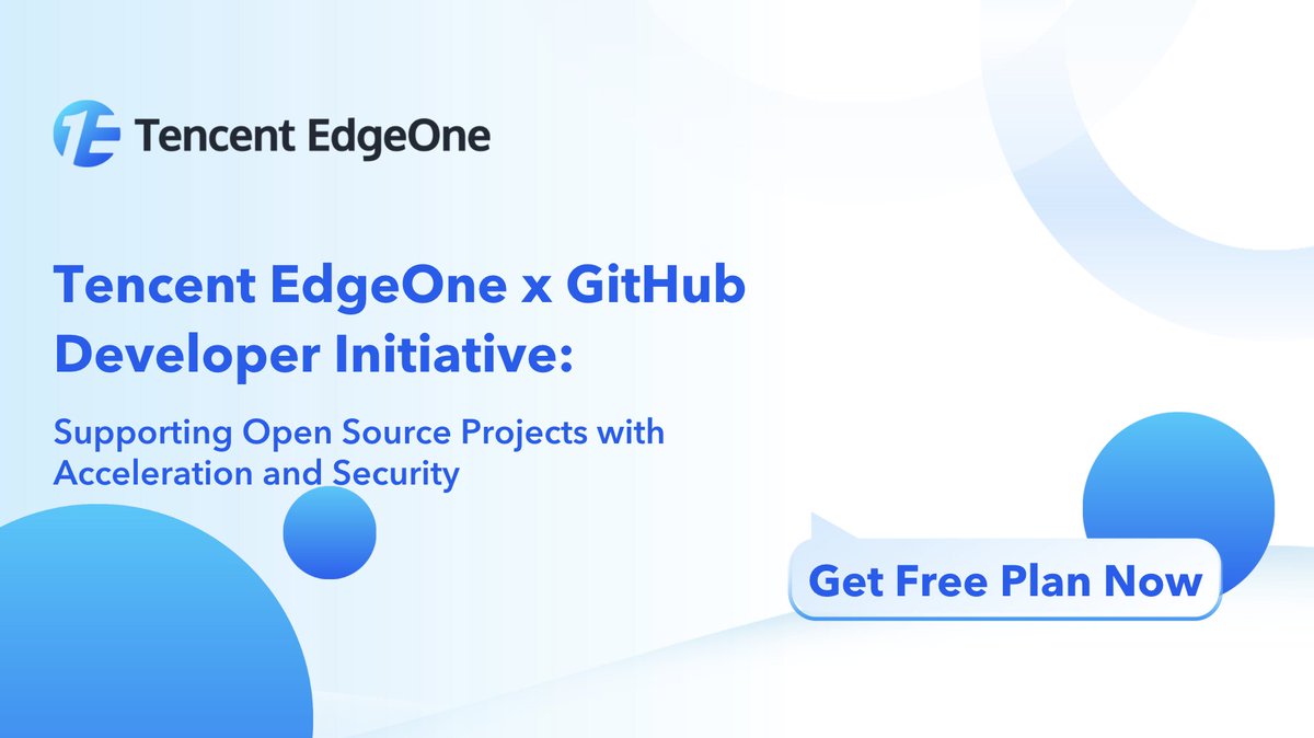 The GitHub Developer Program You've Been Waiting For Is Here!
We are excited to launch Tencent EdgeOne's GitHub Developer Program! Seize the opportunity to earn free plan redemption codes and supercharge your open-source projects with enhanced performance and basic security
