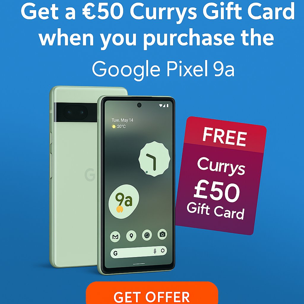 🎁 Grab the new Google Pixel 9a and get a £50 Currys Gift Card – FREE!
Smartphone upgrade + tech treats? Yes please 😍📱
👉 Get the deal now: tidd.ly/4npW6zu
#Affiliate #GooglePixel9a #FreeGiftCard #TechDeals #SpookyMrsGreen #CurrysUK