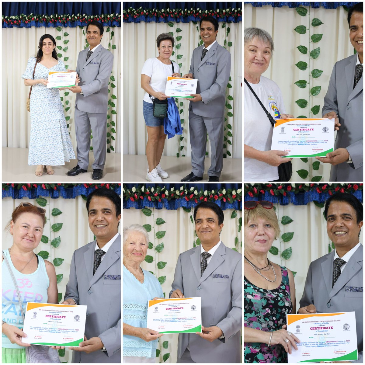 ICCR in Uzbekistan (@iccr_tashkent) on Twitter photo 300+ yoga ixlosmandlari Dr. R. Sudha (<a href="/iccr_tashkent/">ICCR in Uzbekistan</a>) rahbarligida Boshlang‘ich, O‘rta va Ilg‘or darajadagi kurslarni muvaffaqiyatli yakunladilar. LBSCIC, Toshkentda bo‘lib o‘tgan sertifikat topshirish marosimida Markaz Boshlig‘i v.b. Janob Shrinivasan ishtirok etdi va qatnas 300+ yoga ixlosmandlari Dr. R. Sudha (<a href="/iccr_tashkent/">ICCR in Uzbekistan</a>) rahbarligida Boshlang‘ich, O‘rta va Ilg‘or darajadagi kurslarni muvaffaqiyatli yakunladilar. LBSCIC, Toshkentda bo‘lib o‘tgan sertifikat topshirish marosimida Markaz Boshlig‘i v.b. Janob Shrinivasan ishtirok etdi va qatnas