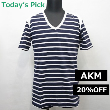 ◤◢◤Sale20%OFF◢◤◢
この夏におすすめ！   
AKM×VELVASHEENの1パックTee。 
100%で着心地バツグンです。
さわやかなボーダーは今の季節にぴったりですね。

 定価￥19,800（税込）→￥15,840（税込）  

  idheart.net/view/item/0000…

新規会員登録で今すぐ使える1,000円分ポイントをプレゼント！