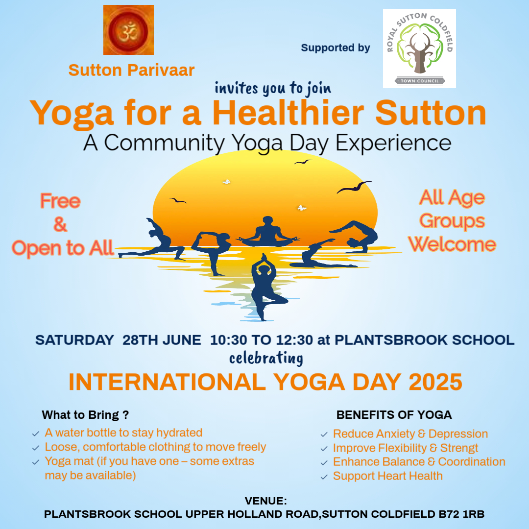 Mayor_RoyalSC's tweet image. The Mayor is looking forward to attending a community yoga class on Saturday, organised by Sutton Parivaar for International Yoga Day🧘

Yoga helps to promote positive health and wellbeing.