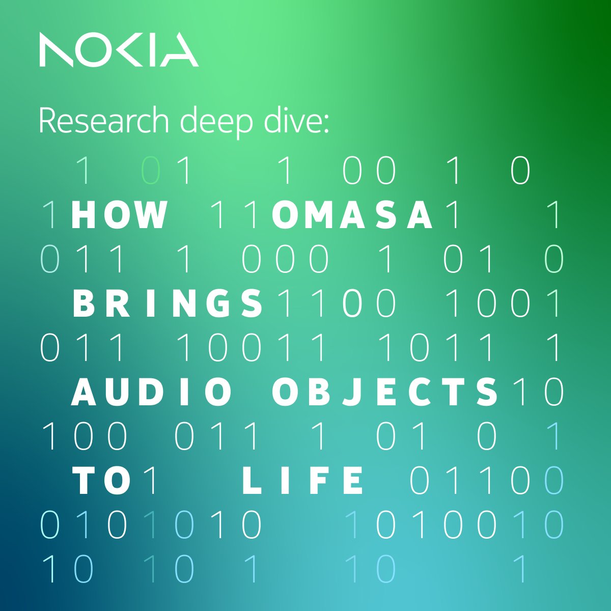 NokiaAudioTech's tweet image. 🔊 What do you get when you mix object-based audio with spatial metadata? 

OMASA—a format supported by the 3GPP IVAS codec for immersive, lifelike voice calls with adjustable audio objects. 

💡 Read our paper introducing OMASA: nokia.ly/44ipWgj  

#IVAS #NokiaInnovates