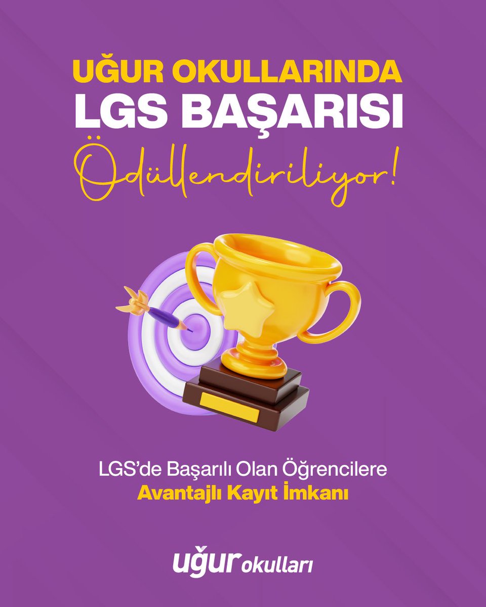 LGS’de gösterdiğiniz başarı, Uğur’da kayıt fırsatına dönüşüyor!📢
Sınırlı kontenjan ve detaylı bilgi için okulumuzla iletişime geçebilirsiniz. 🏆
#UğurOkulları #LGS #UğurluOlmak