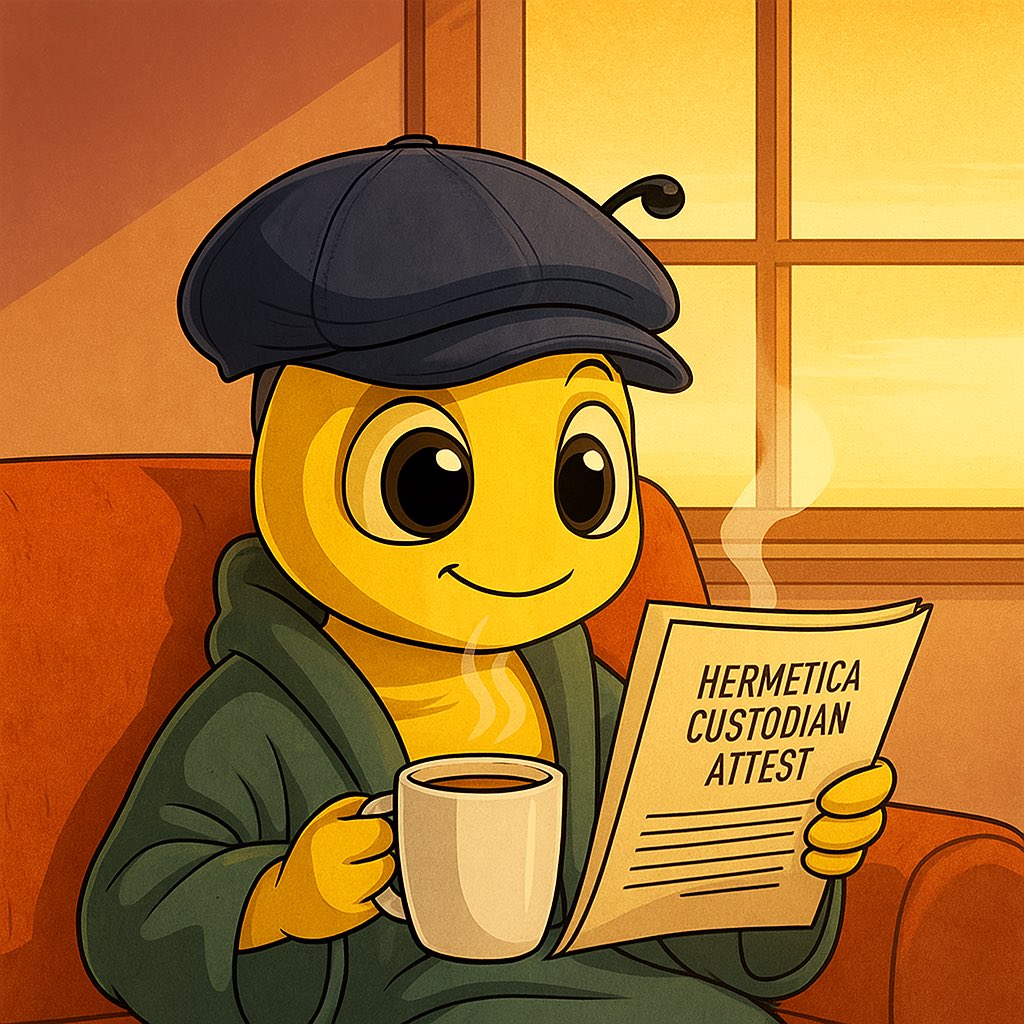 GM GM WEB3 X

What more can you ask from a project that consistently drops updates like custodian attestations?

<a href="/HermeticaFi/">Hermetica</a> just released theirs for June and I’m even more bullish now.

Check the comment section for the link.