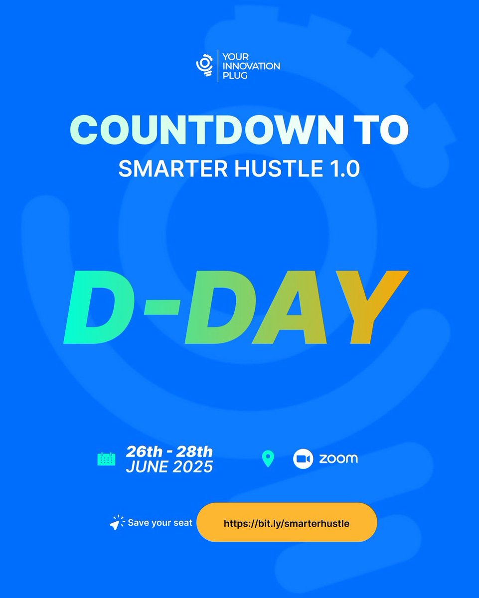 🔥 IT’S FINALLY HEREEEE!!! 🔥
D-DAY IS UPON US — Smarter Hustle 1.0 starts TODAY! 🎉

3 DAYS of pure strategy, funding secrets, and mind-blowing AI tools to LEVEL UP your hustle!
You don’t want to miss this! 👇

🎟️ Save your seat now → bit.ly/smarterhustle
#SMARTERHUSTLE