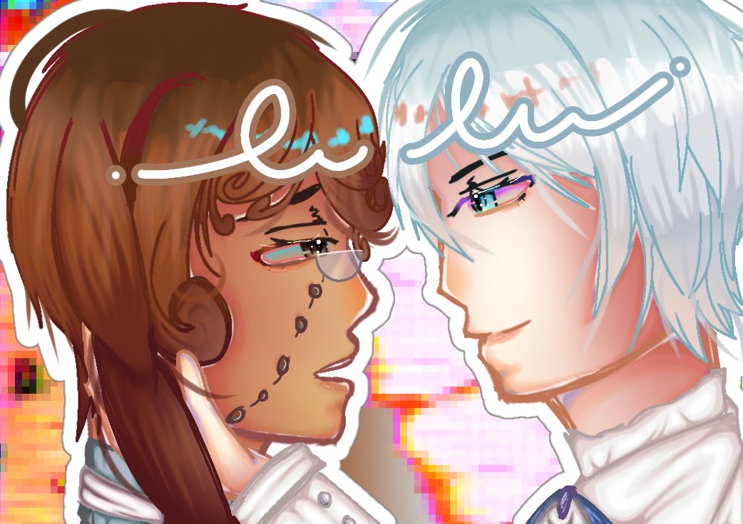 WilliamNetherie's tweet photo. My fan art for my best friend!! (Oc belongs to @CEOofgalleruno and her gf) enjoy the Yuri that I serve for y'all! https://t.co/nEpAJhnkNK