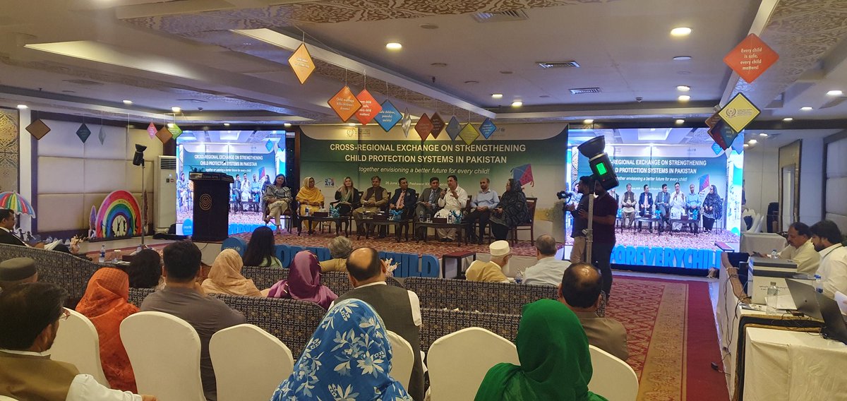 Panel Discussion during Cross Regional Exchange on Strengthening Child Protection System in Pakistan, jointly organized by <a href="/kpcpwc/">KPCPWC</a> &amp; <a href="/UNICEF_Pakistan/">UNICEF Pakistan</a>. 
Representatives of all Child Protection bodies across #Pakistan are participating. 

#ForEveryChild
#ProtectionEveryChildRight