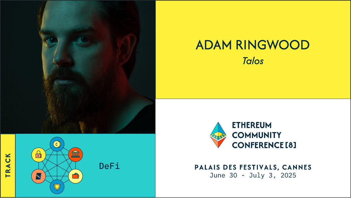 talostrading's tweet image. Talos Principal Engineer Adam Ringwood will be speaking at EthCC[8] in Cannes, on Thursday, July 3.  

In his talk, &quot;Better Execution Isn&apos;t Just Pools&quot;, he&apos;ll share two key benefits for the audience in using algorithms when trading in defi pools:

🔹 How users can begin…