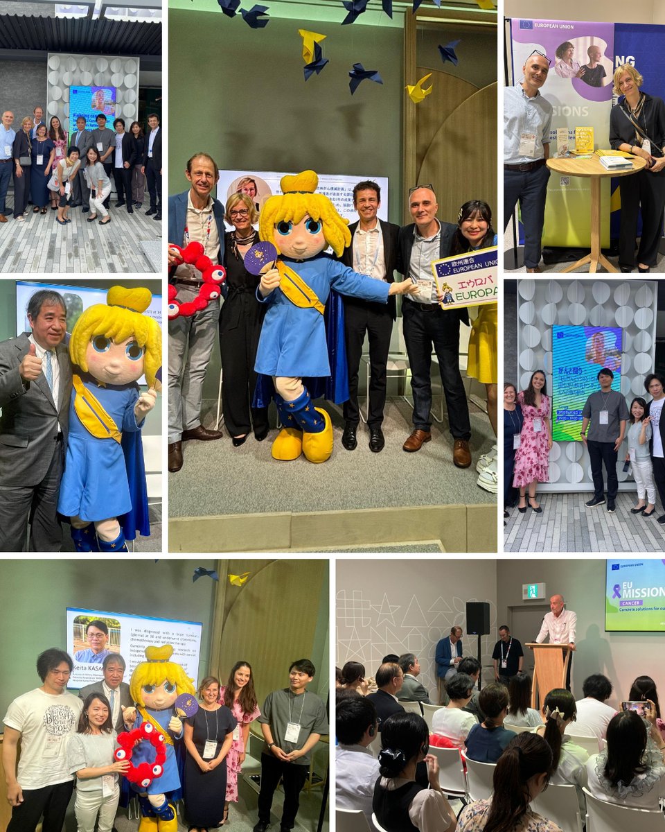 Konnichiwa Osaka! 🇯🇵 

Live from #EXPO2025 in Osaka: colleagues from #MissionCancer &amp; inspiring young cancer survivors.

Together, we're connecting stories, hope, and fostering research collaboration across borders.

🔗 Discover more: europa.eu/!dVqfVw