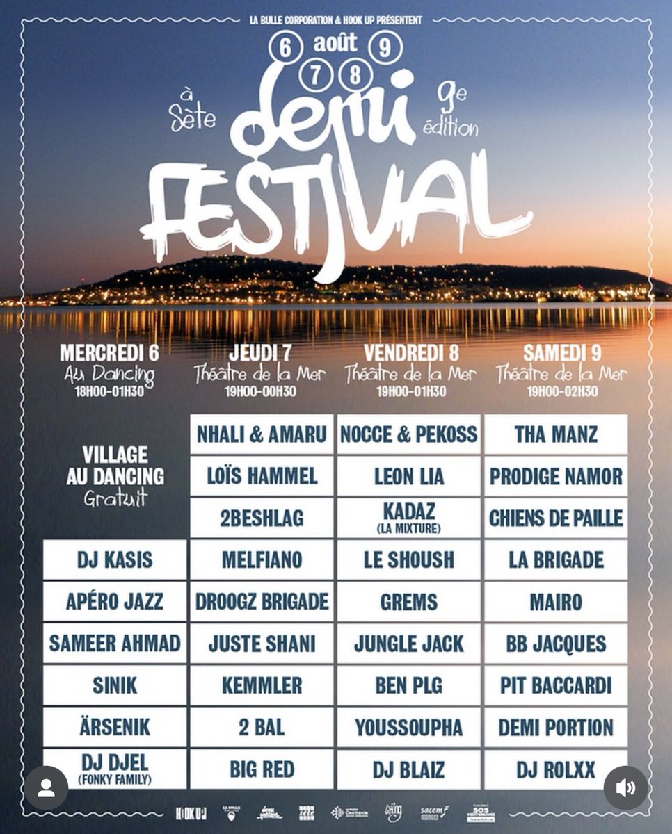 vendredi 8 août Demifestival !