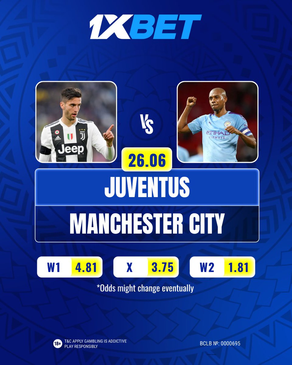 1xBet Kenya (@1xbetkenya_) on Twitter photo ๐ฅ A Clash of Giants is Coming! ๐ฅ
Juventus ๐ Manchester City โ who will rise, who will fall? ๐ฅ
Two football powerhouses meet on the world stage in the FIFA Club World Cup!
Will the Italian class outsmart the English machine? ๐ฎ๐นโ๏ธ๐ฌ๐ง
๐ฌ Drop your prediction in the comments! ๐ฅ A Clash of Giants is Coming! ๐ฅ
Juventus ๐ Manchester City โ who will rise, who will fall? ๐ฅ
Two football powerhouses meet on the world stage in the FIFA Club World Cup!
Will the Italian class outsmart the English machine? ๐ฎ๐นโ๏ธ๐ฌ๐ง
๐ฌ Drop your prediction in the comments!
