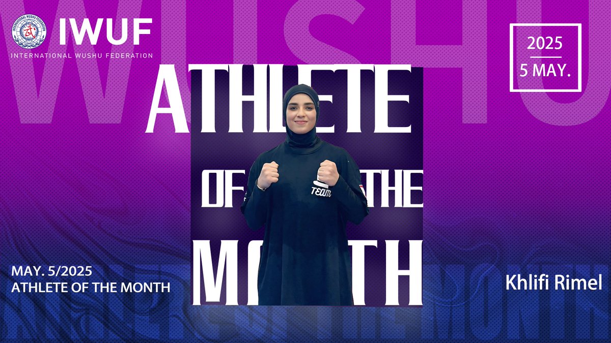 #wushu #iwuf #WushuAOTM #IWUFAOTM
Athlete of the Month for May: Tunisia’s Golden Sanda Champion Khlifi Rimel is already one of Tunisia’s top sanda champions. Read her full story at
iwuf.org/en/news/ydy/20…