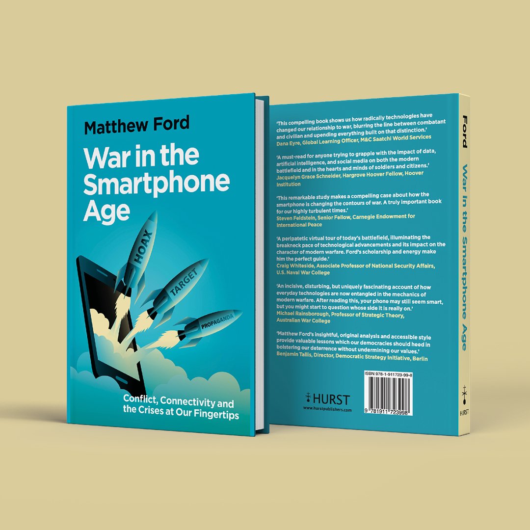 Hurst Publishers (@hurstpublishers) on Twitter photo Congratulations to <a href="/warmatters/">Matthew Ford</a> on the publication of War in the Smartphone Age: Conflict, Connectivity and the Crises at Our Fingertips! 🚀 👏
An essential guide to understanding war and information on today’s data-saturated battlefields—from Ukraine to Gaza and beyond. Congratulations to <a href="/warmatters/">Matthew Ford</a> on the publication of War in the Smartphone Age: Conflict, Connectivity and the Crises at Our Fingertips! 🚀 👏
An essential guide to understanding war and information on today’s data-saturated battlefields—from Ukraine to Gaza and beyond.