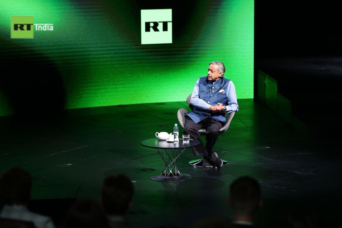 RT_India_news's tweet photo. 🇷🇺���🇳 RT Q&A with @ShashiTharoor - Russian Public Meet One of India's Most Influential Figures

RT organised a special night for students, Intl relations specialists & a whole host of others to put their questions across to Shashi Tharoor!

The stalwart of Indian politics will be joining RT for a 10-episode show called "Imperial Receipts" - ripping apart the myths of the British empire. As one of the most outspoken critics of the #IngloriousEmpire among India"s political elite - this is a show you don't want to miss! Coming soon right here on RT India & our social media channels.