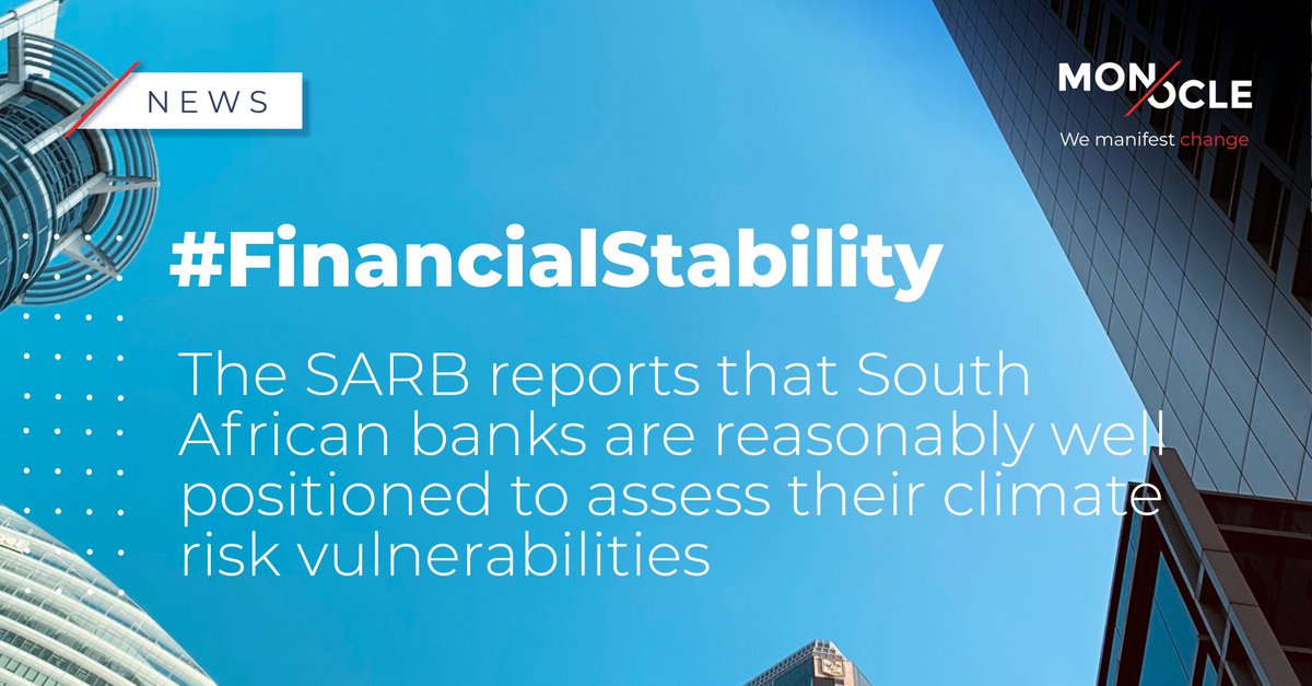 The recent release of the South African Reserve Bank’s latest Financial Stability Review provides an overview of the industry’s 2024 Climate Risk Stress Test across systemically important banks, focused on climate change's impact on credit risk.

#FinancialStability #SARB