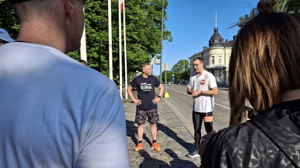 Into – etsivä nuorisotyö ja työpajatoiminta ry (@intolaiset) on Twitter photo Inton aamu alkoi aamulenkillä kauniissa Porissa ja hyvässä seurassa! 🏃🏽♀️➡️ #SuomiAreena <a href="/mikapoutala/">Mika Poutala</a> <a href="/Porikaupunki/">Porin kaupunki</a> Inton aamu alkoi aamulenkillä kauniissa Porissa ja hyvässä seurassa! 🏃🏽♀️➡️ #SuomiAreena <a href="/mikapoutala/">Mika Poutala</a> <a href="/Porikaupunki/">Porin kaupunki</a>