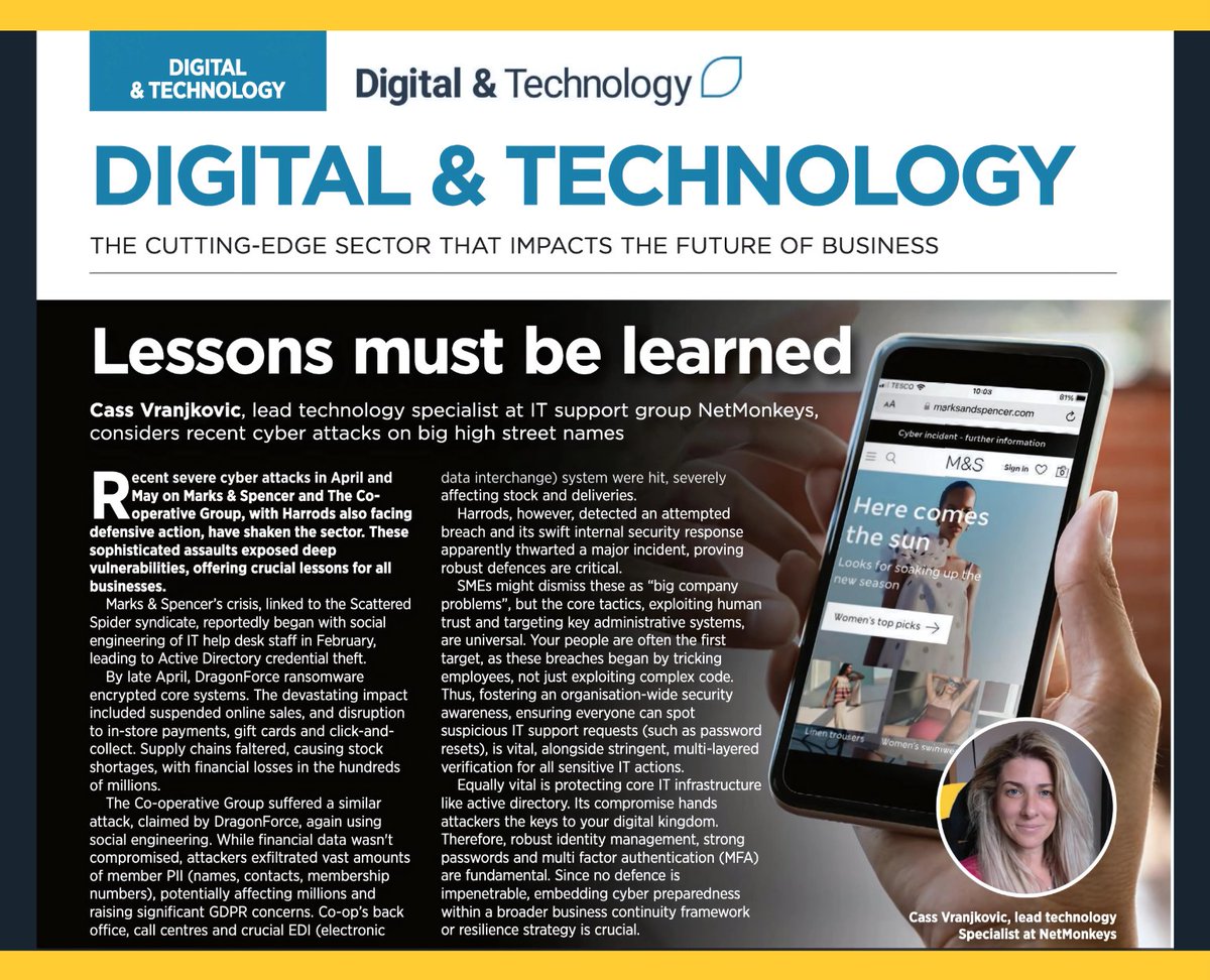 New in Chamber Magazine’s Digital &amp; Technology column: Cass Vranjkovic breaks down the latest cyber-attack trends targeting retail and offers practical steps to harden your cyber defences.

Want to learn more about our Managed Security Services?