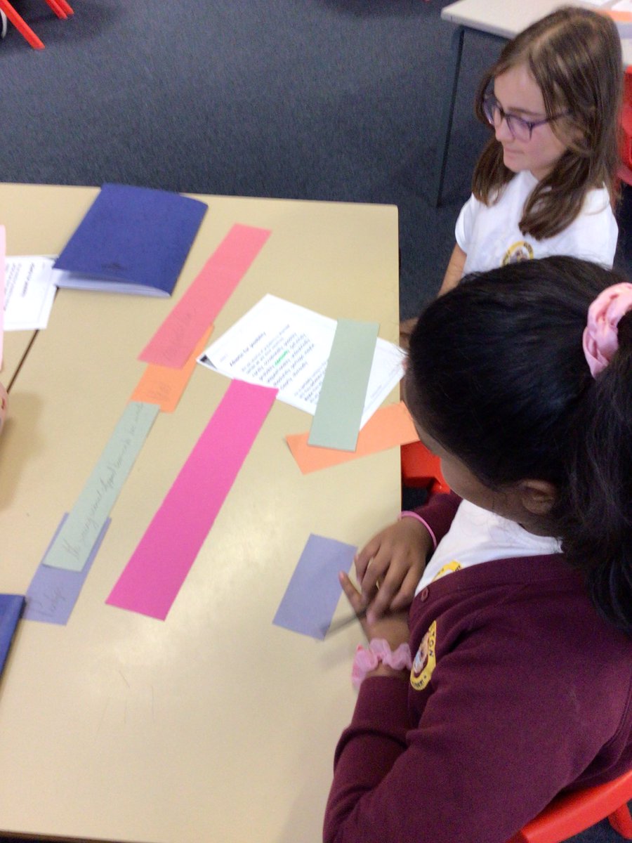 Year 5 have been building sentences with strips to add detail such as adverbs of possibility and relative clauses!