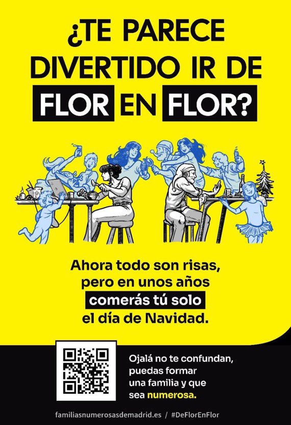 🔴 ¿TE PARECE DIVERTIDO IR DE FLOR EN FLOR?

<a href="/AFANMADRID/">FamiliasNumerosasMad</a> lanza esta campaña para sacudir a los jóvenes y animarles a tomar decisiones correctas.