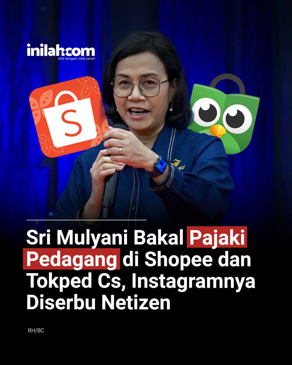 Akun Instagram Menteri Keuangan Sri Mulyani Indrawati diserbu komentar warganet usai mencuatnya rencana pemungutan pajak terhadap pedagang di platform e-commerce seperti Shopee, Tokopedia, dan Bukalapak.

Pantauan per Kamis (26/6/2025) menunjukkan ratusan komentar masuk,