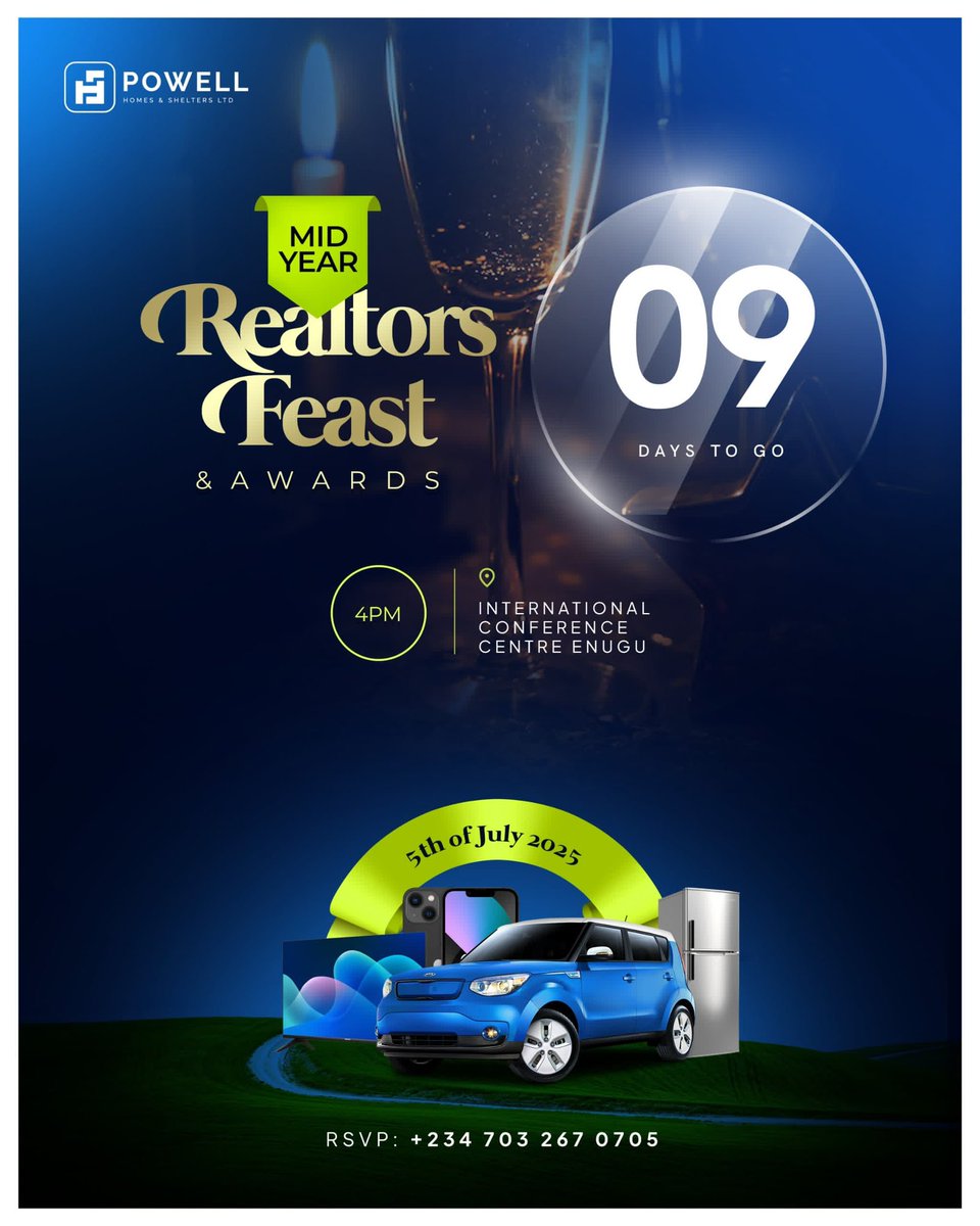 connectwithphs's tweet photo. πππ
*Let the Countdown begin*
*9 days to go* ππΊ
Tell a friend to tell a friend π.
#realestate #realestateinnigeria #realtorsoffacebook #realtor #winaprize #realestateinvestment #realestateagent https://t.co/x9VasFh29B