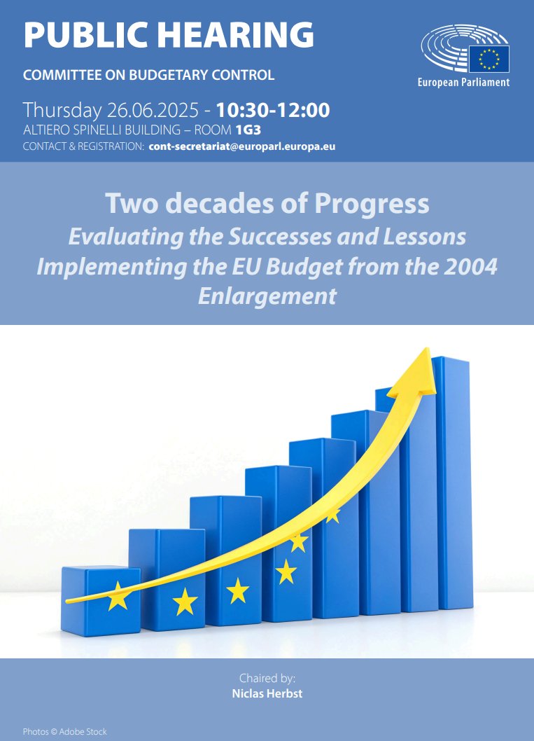 🔴Now in CONT: public hearing on the impact of the EU budget on the Member States that have joined since 2004. Follow it live here⬇️
multimedia.europarl.europa.eu/en/webstreamin…
