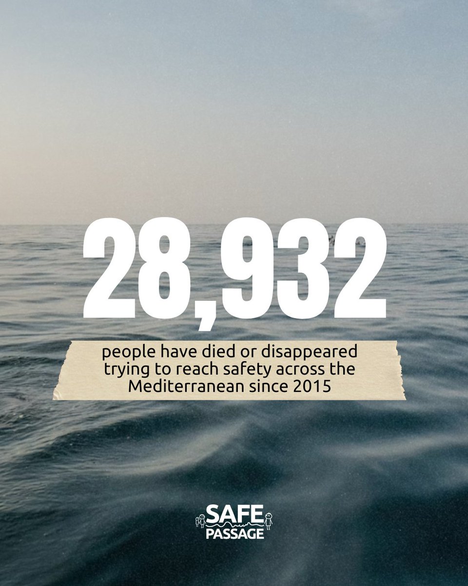 Every year, thousands of people risk everything to cross the Mediterranean in search of safety but far too many never make it

Behind every number is a life, a family, a future that should have been protected.

It doesn’t have to be this way. Join us: safepassage.org.uk/campaign