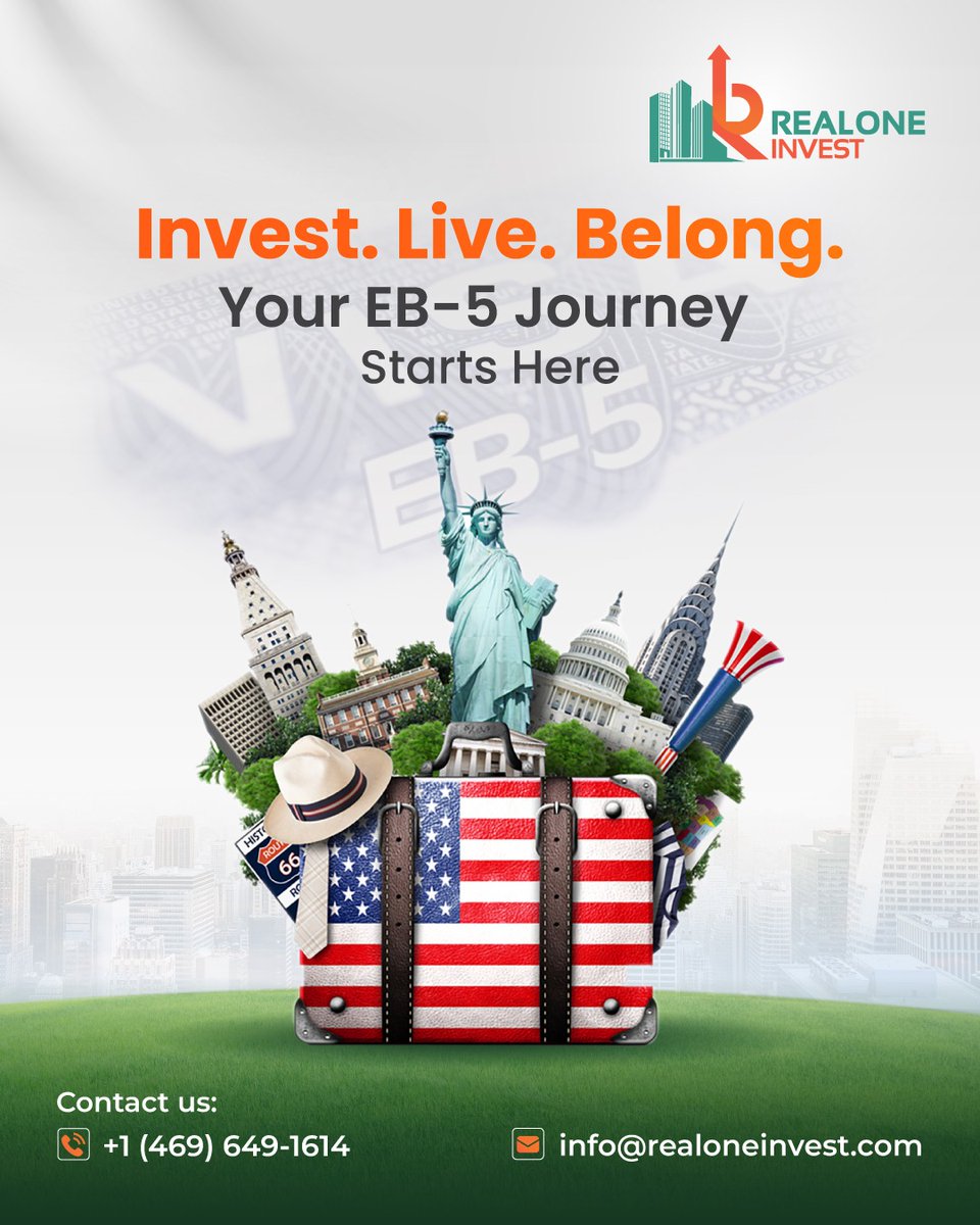 RealOneInvest's tweet image. Build your future in the U.S.
Invest in commercial real estate and secure U.S. residency through the EB-5 visa.

🔗 realoneinvest.com
📞 Pihu: +1 (469) 649-1614
📞 Srini: +1 (214) 784-0538

#EB5Program #USResidency #InvestorVisa #TexasInvestments #RealEstatePathway