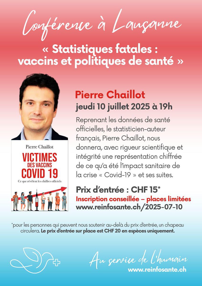 decoder_l's tweet image. Chers tous,
je vous retrouve début juillet pour une série de 3 conférences près de la frontière France-Suisse.
7 juillet 18h30 : Clos Mellecey (près de Chalon-sur-Saône, France 71)
10 juillet 19h : Lausanne (Suisse)
12 juillet 17h : Presinge (près de Genève, Suisse)
infos/résas👇