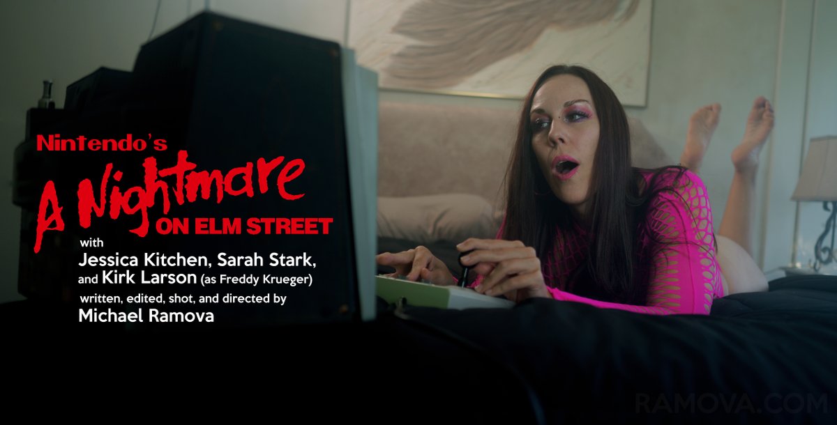 ramova's tweet photo. Postproduction has started for our fan film based on the infamous NES Freddy video game. Follow us on https://t.co/o60x5CtnQm for the latest news!

#redvolverstudios #freddykrueger #nightmareonelmstreet #videogames #nes #ramova #fanfilm #sexygirls #nintedo #80s #retrovideogames https://t.co/aiNV6TX66a