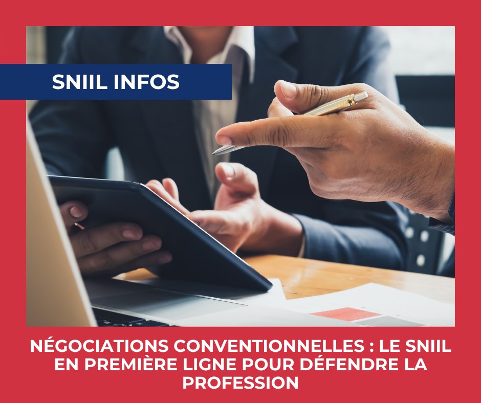 [SNIIL INFOS]
#Négociations : le Sniil en 1ère ligne pour défendre la #profession

Nos priorités : revalorisation des lettres clés, reconnaissance des nouvelles compétences, simplification de la NGAP, prise en compte de la pénibilité

👉 Article complet : sniil.fr/wp-content/upl…