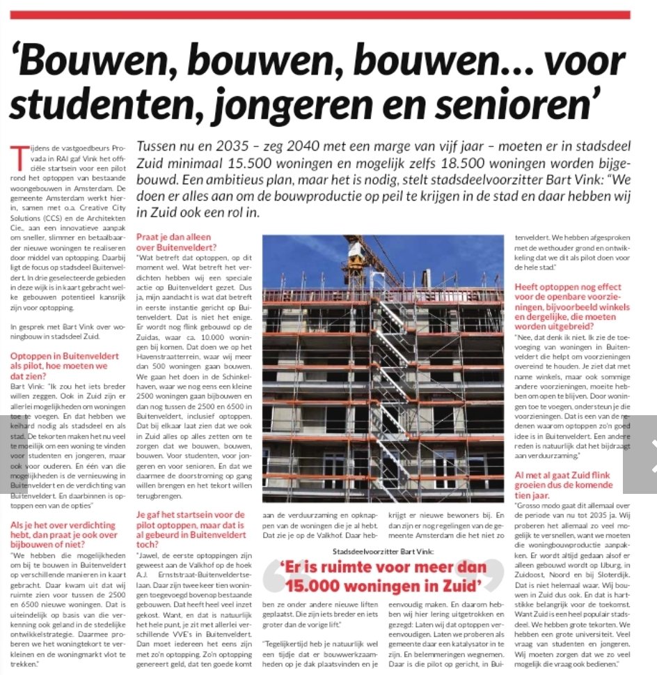 Bart L. Vink (@bartlvink) on Twitter photo 'Bouwen, bouwen, bouwen... voor studenten, jongeren en senioren'... voor meer doorstroming, een beter functionerende woningmarkt en het aanpakken van de bestaande woningtekorten.
Ook in <a href="/StadsdeelZuid/">Stadsdeel Zuid</a> wordt hier hard aan gewerkt!
Lees de <a href="/WijkkrantZuid/">Wijkkrant Zuid!</a>
wijkkrantzuid.nl/?r3d=zuid-edit… 'Bouwen, bouwen, bouwen... voor studenten, jongeren en senioren'... voor meer doorstroming, een beter functionerende woningmarkt en het aanpakken van de bestaande woningtekorten.
Ook in <a href="/StadsdeelZuid/">Stadsdeel Zuid</a> wordt hier hard aan gewerkt!
Lees de <a href="/WijkkrantZuid/">Wijkkrant Zuid!</a>
wijkkrantzuid.nl/?r3d=zuid-edit…