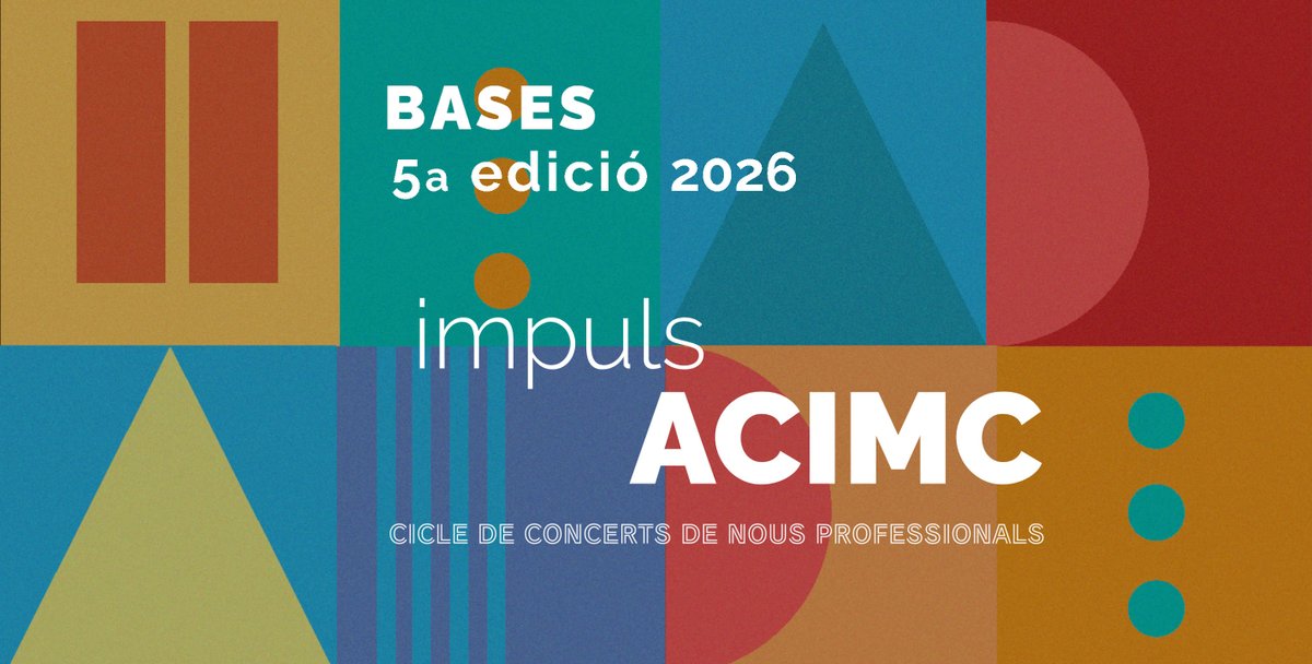 📣Arriba la 5a edició de l’ImpulsACIMC, el cicle de concerts i concurs adreçat a instrumentistes solistes, amb l’objectiu d’oferir una nova plataforma pels joves intèrprets. 
🖋️El termini de presentació de candidatures és el 5 d’octubre de 2025
BASES: acimc.cat/oberta-la-insc…