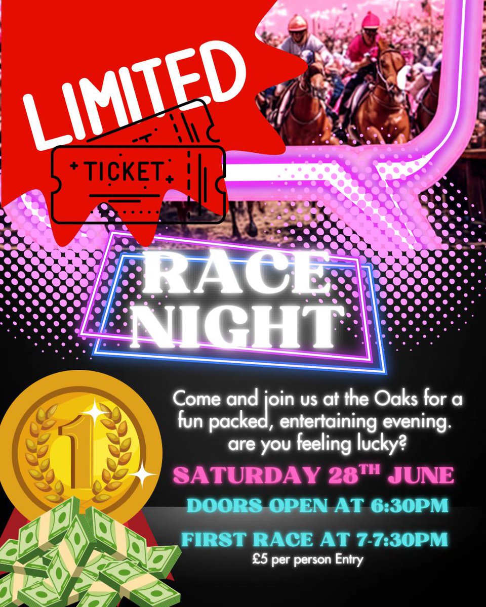 🎉 A huge thank you to our amazing race sponsors for this Saturday night! 🐎

We are very grateful of your support it helps make these events possible. Shoutout to:

👏 Alex Harris – The ‘Gaffa’
👏 The Barley Mow Residents
👏 LH Goalkeeper Coaching
👏 Kent Paintball
👏 Tighe