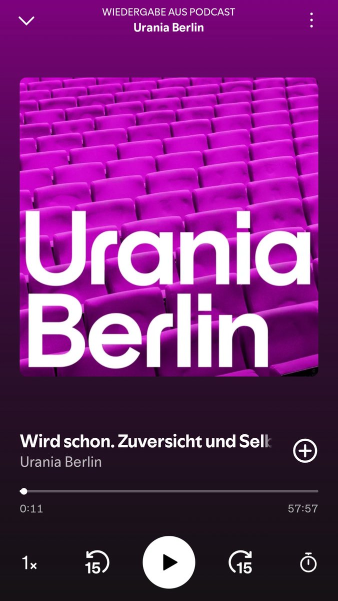 Urania Berlin (@uraniaberlin) on Twitter photo #ThrowbackThursday
Vor fast genau einem Monat haben <a href="/nikolausr/">Nikolaus Roettger</a> & Vera Starker bei uns über #Optimismus & #Selbstwirksamkeit gesprochen.
Den ganzen #Talk gibt es jetzt als #Podcast zum Nachhören!
🎧 urania.de/wird-schon-opt…
1/2 #ThrowbackThursday
Vor fast genau einem Monat haben <a href="/nikolausr/">Nikolaus Roettger</a> & Vera Starker bei uns über #Optimismus & #Selbstwirksamkeit gesprochen.
Den ganzen #Talk gibt es jetzt als #Podcast zum Nachhören!
🎧 urania.de/wird-schon-opt…
1/2