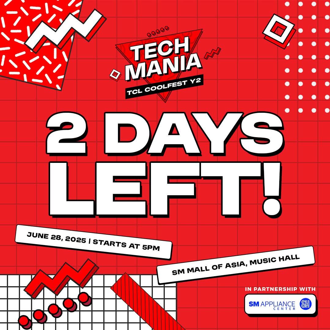 SimplyKCMB's tweet photo. 2 days left of TCL experience takes over SM MOA!

See @bernardokath live, plus a music-filled vibe with Lola Amour 🎶
📍SM MOA Music Hall | 📅 June 28, 2025 | 🕓 4PM
#TCLCoolFestY2 #TCLTechMania2025 #TCLInspireGreatnes #TCLPhilippines 

2DayKATHdown BEGINS https://t.co/U5WAOMW0vS