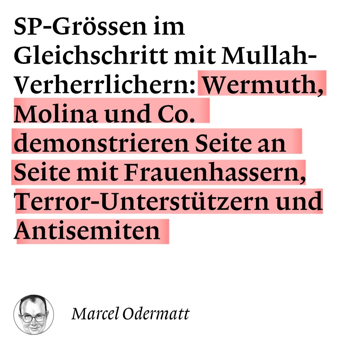 Nicht die <a href="/SVPch/">SVP Schweiz</a> oder in Deutschland die <a href="/AfD/">AfD</a> haben sich radikalisiert, es sind vielmehr die Linken und Grünen. Schmeisst Politiker wie Wermuth und Molina subito aus dem Bundeshaus! 💥 #Gaza #Israel #Hetze 
weltwoche.ch/daily/sp-groes…