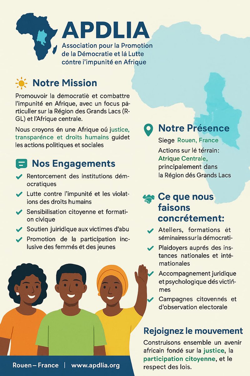 A.P.D.L.I.A Association (@apdliaa) on Twitter photo L’Impunité en #Afrique, et surtout dans la #RGLA a trop duré, c’est pourquoi l’#APDLIA est née pour donner sa contribution à construire l’Afrique Démocratique et ôtée de l’#Impunité rampante de ses dictateurs qui la pillent et handicapent son développement !
<a href="/SADC_News/">SADC Secretariat</a> <a href="/jumuiya/">East African Community</a> L’Impunité en #Afrique, et surtout dans la #RGLA a trop duré, c’est pourquoi l’#APDLIA est née pour donner sa contribution à construire l’Afrique Démocratique et ôtée de l’#Impunité rampante de ses dictateurs qui la pillent et handicapent son développement !
<a href="/SADC_News/">SADC Secretariat</a> <a href="/jumuiya/">East African Community</a>