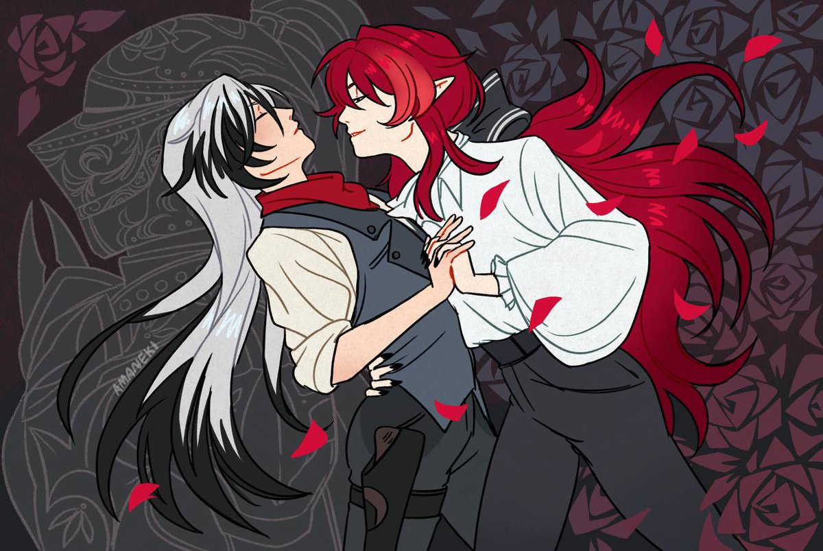 amanekiart's tweet image. #Argenthill Vampire!AU 

🌹🥀