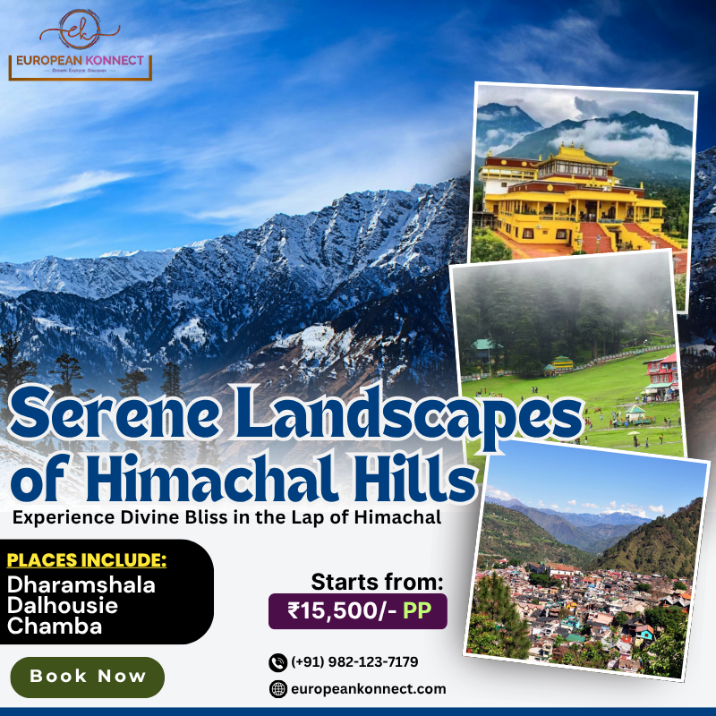 EuropeanKonnect's tweet photo. Wander through the serene monasteries of Dharamshala, breathe in the colonial charm of Dalhousie, and soak in the untouched beauty of Chamba. 

From snow-capped peaks to lush valleys and ancient temples, this Himachal trio is a dream come true for every mountain lover! https://t.co/udERllRWrb