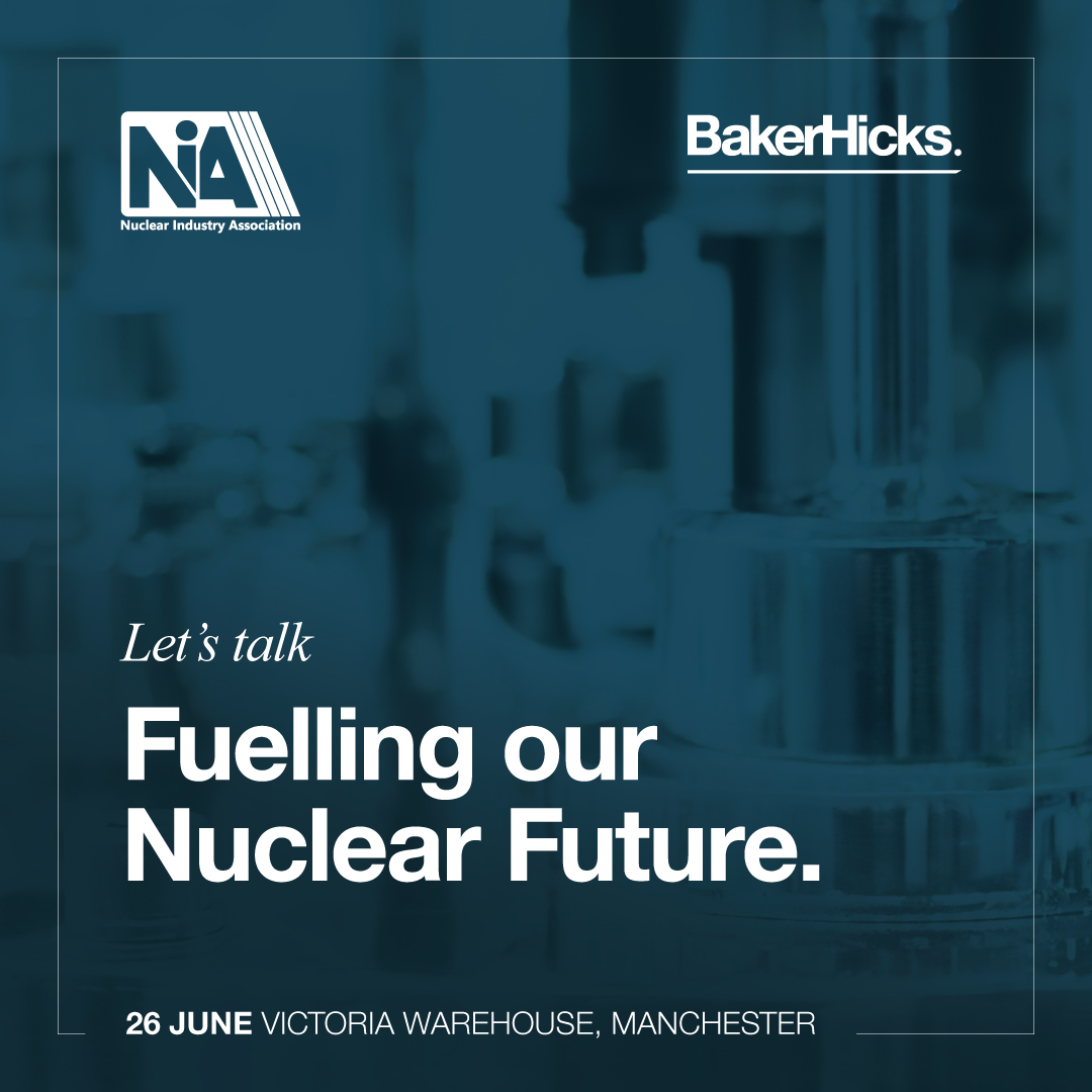 BakerHicks_1957's tweet photo. If you’re at the @NIAUK Fuelling our Nuclear Future conference in Manchester today, come and pay our nuclear specialists a visit 🤝

Our team are ready to talk through how investment is impacting the industry’s fuel cycle and how we can help. https://t.co/VZqBOytDZY