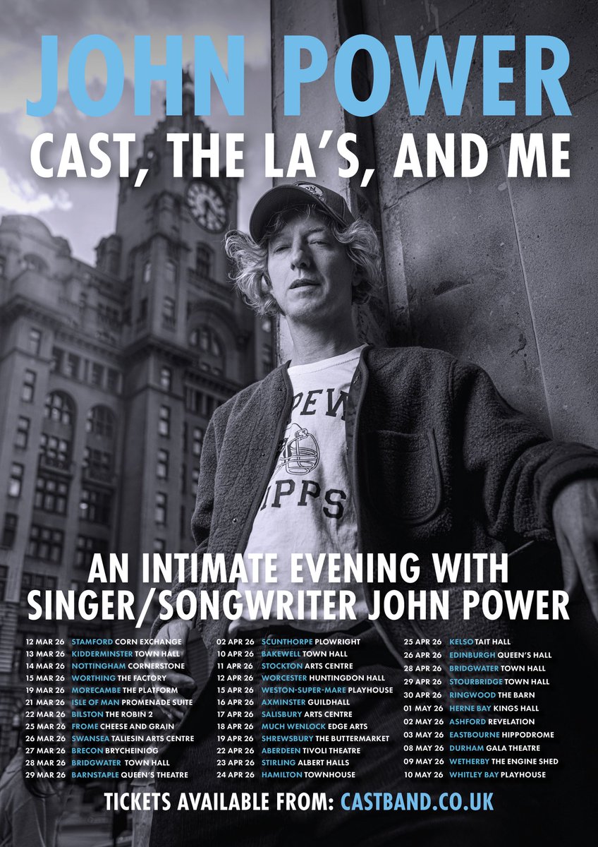 Cast (@castofficial) on Twitter photo Our <a href="/johnpowerla/">John power</a> has extended his 'Cast, The LA's and Me tour into 2026! Tickets for on sale at 9am Friday 27th June at 9am ๐ซcastband.co.uk/tour Our <a href="/johnpowerla/">John power</a> has extended his 'Cast, The LA's and Me tour into 2026! Tickets for on sale at 9am Friday 27th June at 9am ๐ซcastband.co.uk/tour
