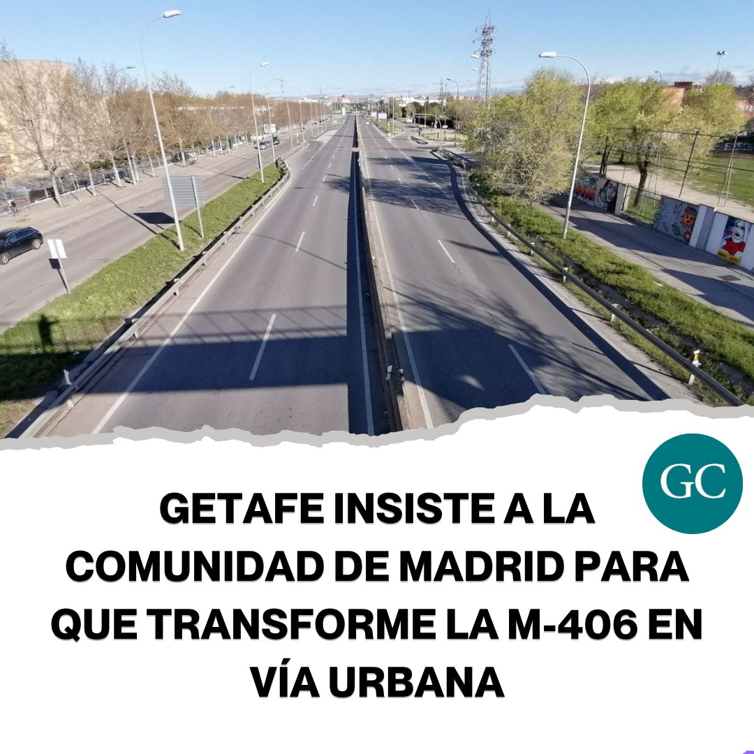 Necesitamos que la M-406 sea por fin una vía urbana digna y segura, no podemos seguir permitiendo la inacción del Gobierno de la Comunidad de Madrid.

Un espacio amable y seguro para las familias getafenses es posible, por eso vamos a seguir empujando hasta que sea realidad.