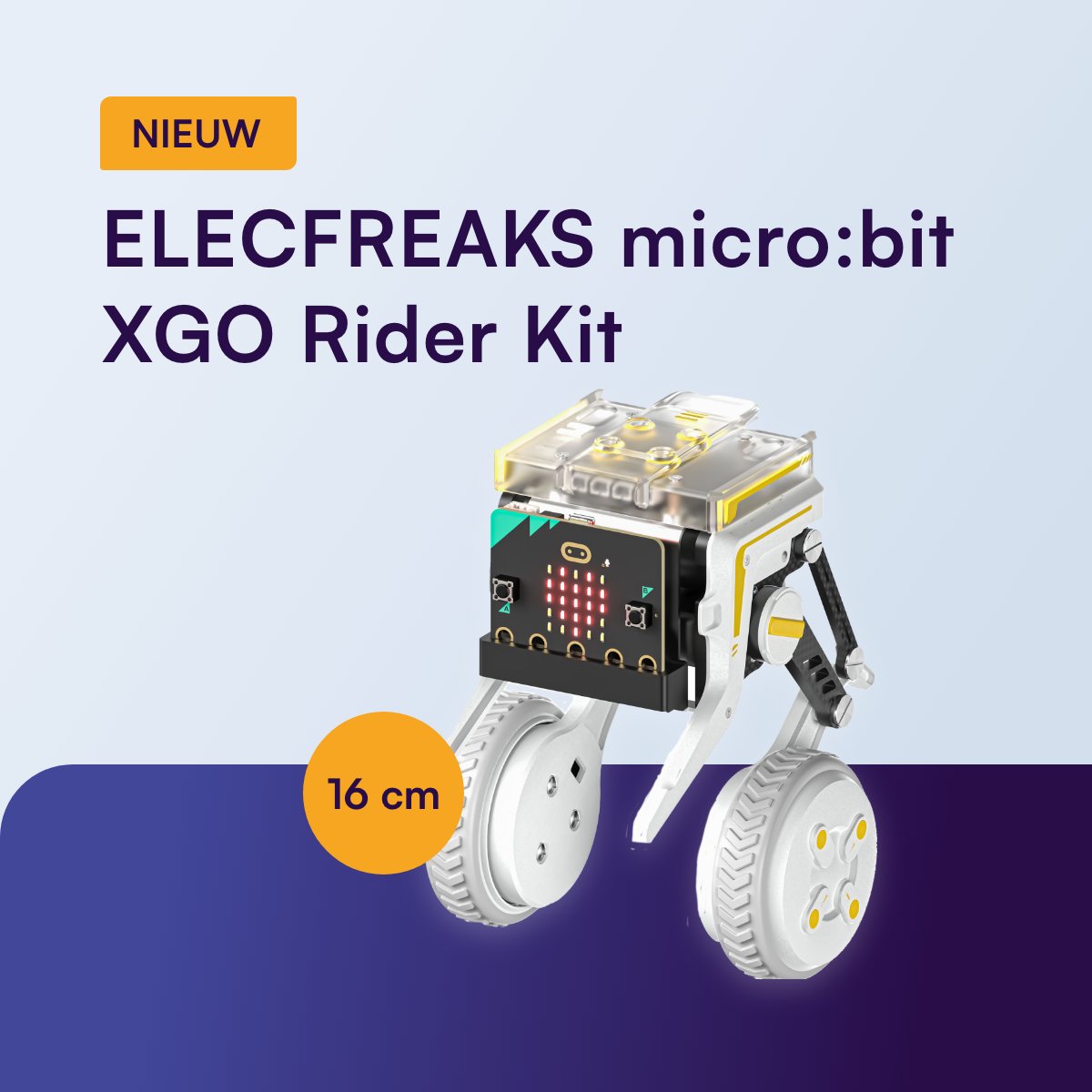 🤖 Ontdek de kracht van balans en robotica met de XGO Rider Kit! 

Programmeer je eigen zelfbalancerende robot met MakeCode of Python en bestuur ‘m draadloos via Bluetooth. Compact, krachtig en klaar voor actie!

👉 Bestel ‘m vandaag via: ow.ly/iSym50Wc5Ze