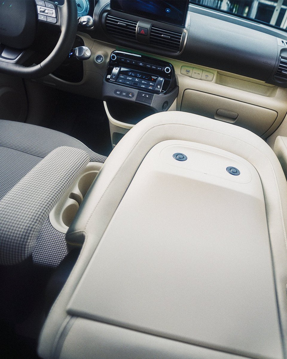 Folds flat &amp; makes space. 🤩 

The all-new INSTER’s front seat doubles as a desk or cargo space. Small car, smart thinking. 🧠 💡 

#HyundaiUK #allnewINSTER #Areyouin #FlexibleSeats