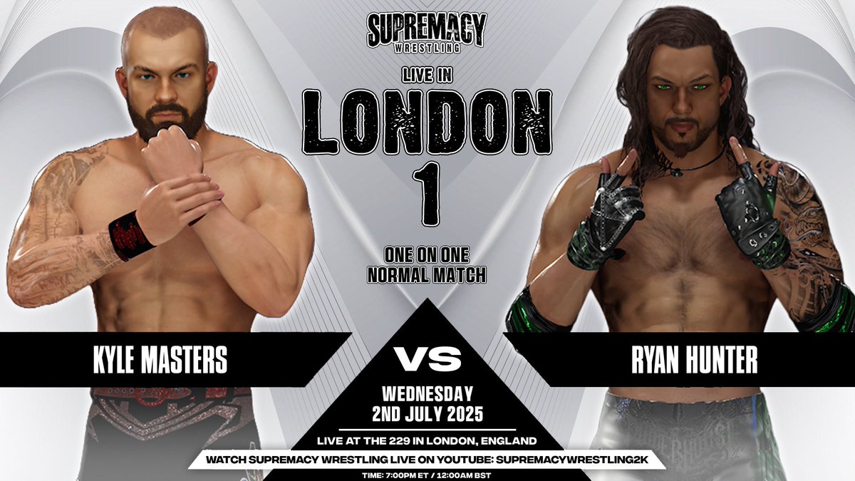 2 veterans of the CAW community are going against each other for the 1st time. It's KyleMasters freshly out of retirement versus SPW World Champion Ryan Hunter in a singles bout. Both coming out of NAPW, the intrigue is there on how this will come out. Who will be victorious? 🔥