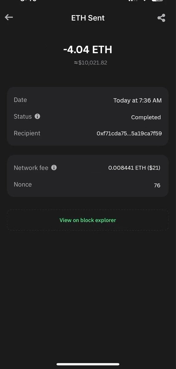 Chainrewards03's tweet photo. β
PAID OUT: $10,000 in ETH πΈπ
Winner Address: 0xf71cda751bedbf49f94fddcbc0a5c95a19ca7f59 π
The chain keeps moving... and the rewards keep flowing π₯βοΈ
Who's next?
Follow β
| Retweet π | Drop your wallet πΌπ
#ETHGiveaway #ChainReward #CryptoBlessing #NextInLine https://t.co/xKnEWKzdu8