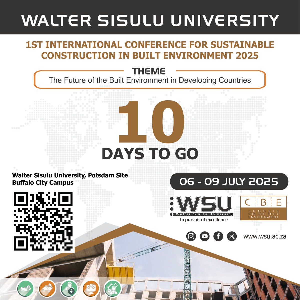 Walter Sisulu University (@waltersisuluuni) on Twitter photo Only 10 days to go! We look forward to hosting you at the 1st International Conference for Sustainable Construction in Built Environment, held in partnership with <a href="/cbe_rsa/">Council for the Built Environment</a>
Register now at: icscbe.wsu.ac.za/icscbe/registe……
For more conference info: icscbe.wsu.ac.za/icscbe/ Only 10 days to go! We look forward to hosting you at the 1st International Conference for Sustainable Construction in Built Environment, held in partnership with <a href="/cbe_rsa/">Council for the Built Environment</a>
Register now at: icscbe.wsu.ac.za/icscbe/registe……
For more conference info: icscbe.wsu.ac.za/icscbe/